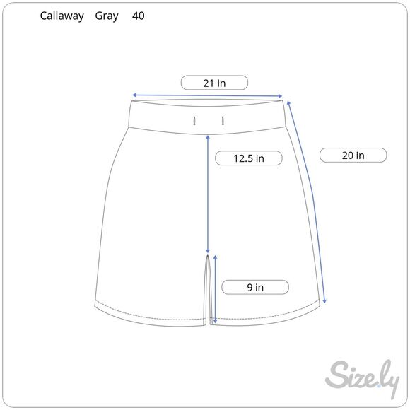 Callaway Lightweight Golf Shorts Men's 40 Gray Athletic Performance - Picture 5 of 5